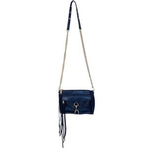 Rebecca Minkoff Avery Black Leather Chain-Link Crossbody Bag